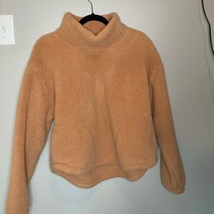 Orange Turtle Neck with Pockets Sweater